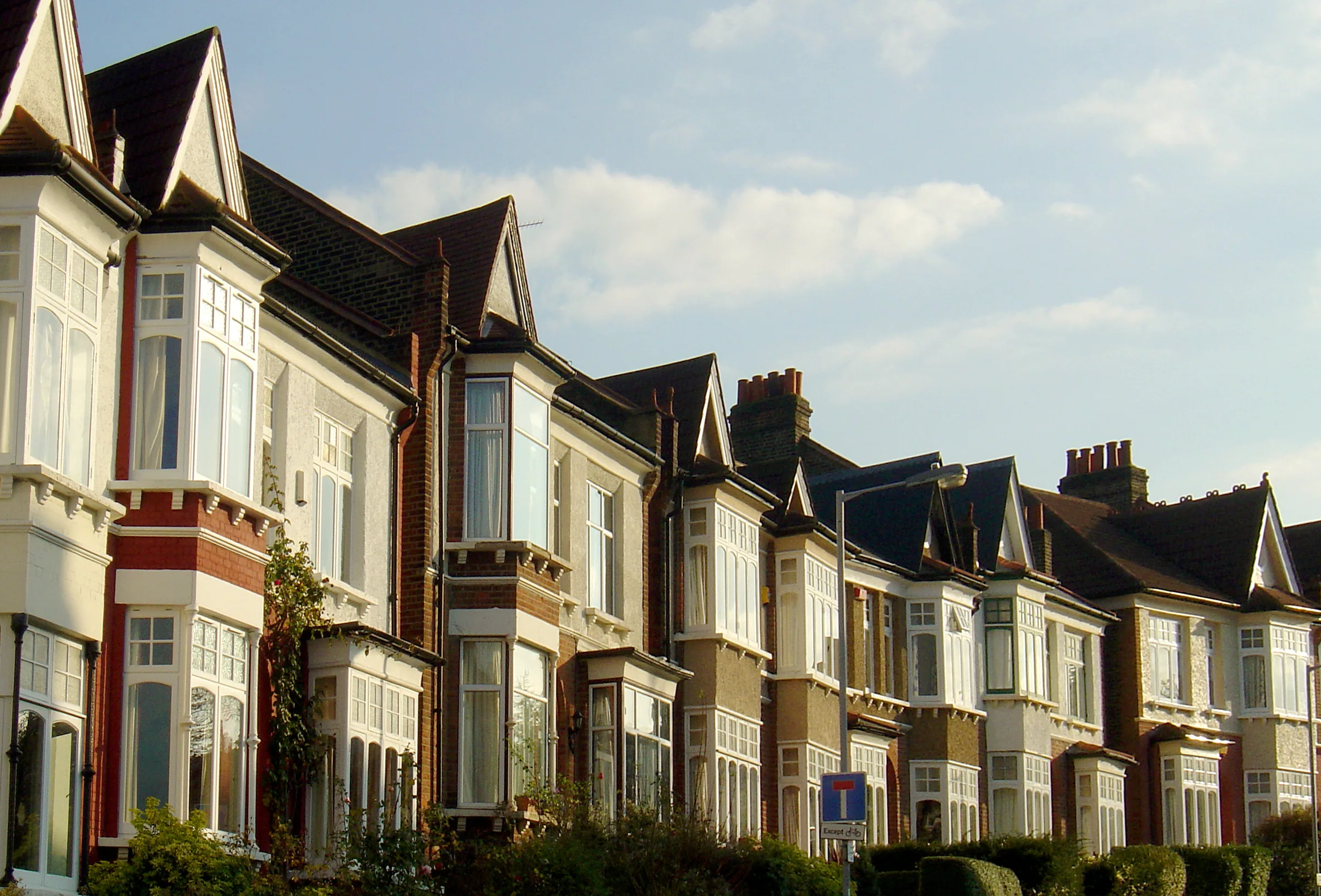 A row of classic North East terraced houses